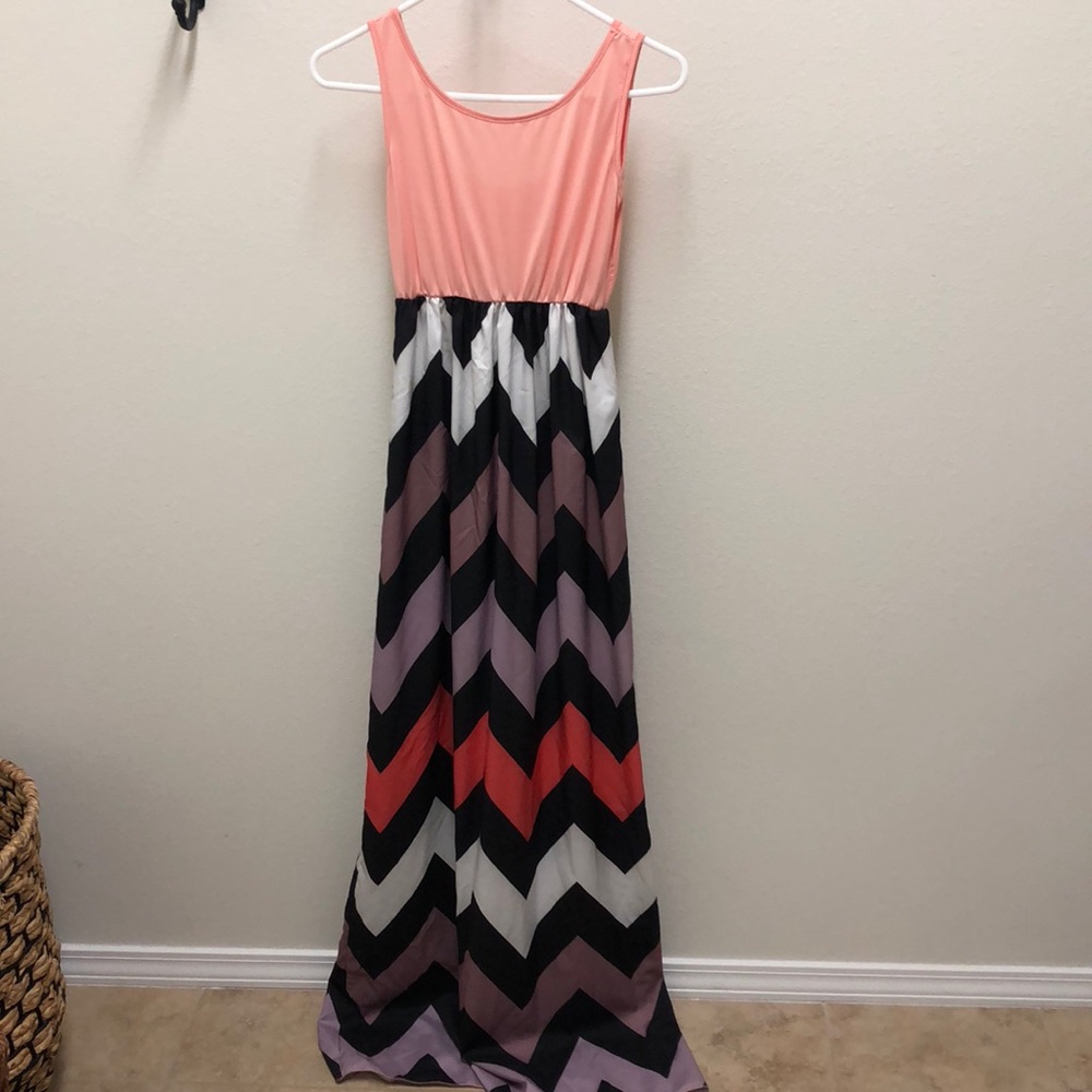 Chevron maxi dress